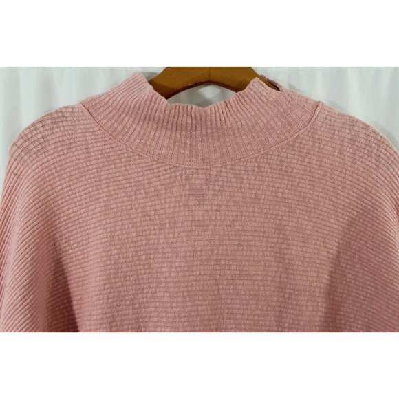 We The Free Womens Pink Long Sleeve Oversize Mock Neck Cotton Top S - Picture 2 of 6